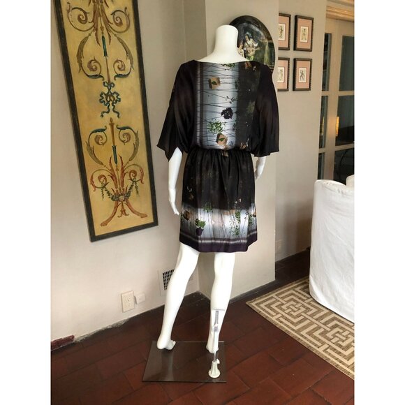 Silk Kaftan, Silk Dress, Silk Mini Dress, 90s Dress, Silk Cover Up | Medium - Picture 8 of 10